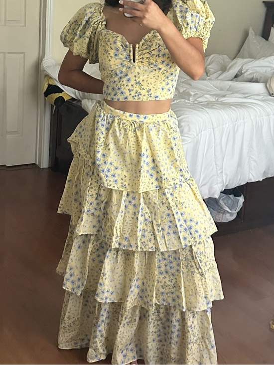 Abercrombie & Fitch Dresses & Skirts - Abercrombie Yellow Floral Tiered Set